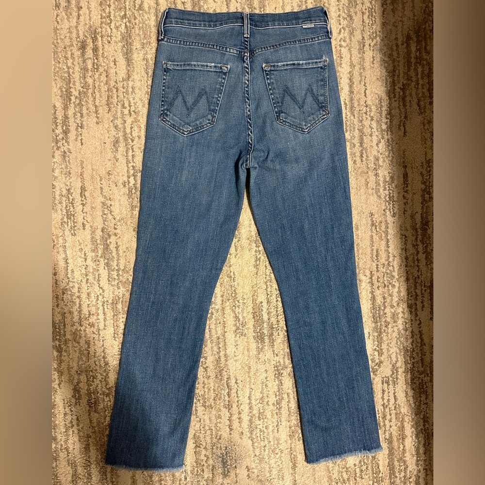 MOTHER The Pixie Dazzler Ankle Fray Straight Jeans - Picture 5 of 11